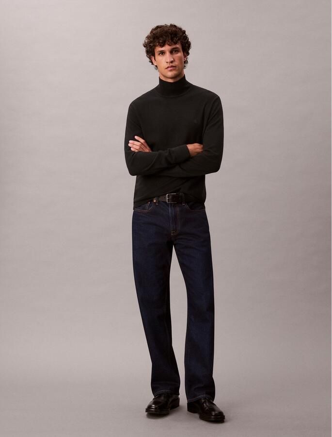 Calvin Klein Trui met staande kraag LS MERINO MOCK NECK SWTR 14GG - Foto 2