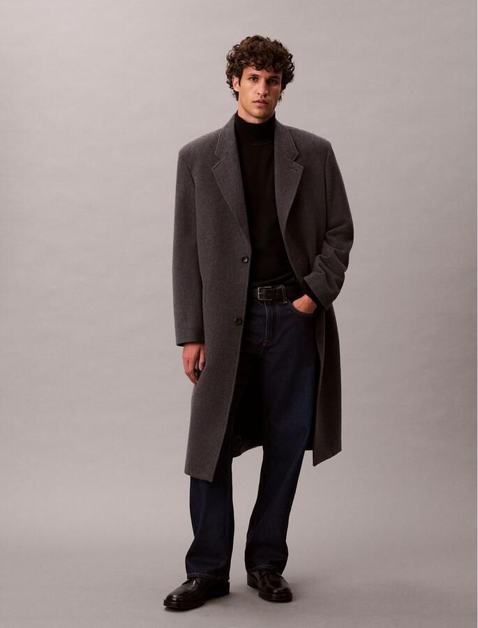 Calvin Klein Trui met staande kraag LS MERINO MOCK NECK SWTR 14GG - Foto 3