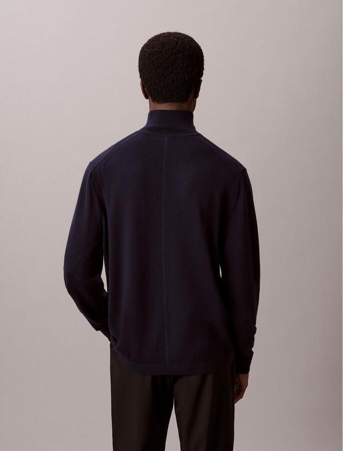 Calvin Klein Trui met staande kraag LS MERINO MOCK NECK SWTR 14GG - Foto 3