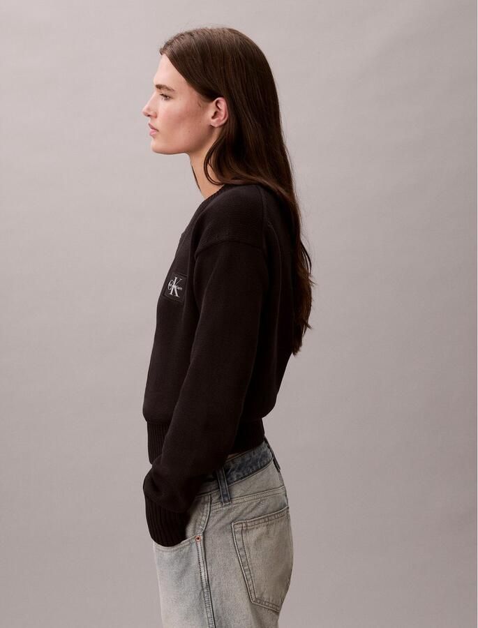 Calvin Klein Jeans Trui CK EMBRO BADGE V-NEC LV047D352G - Foto 3