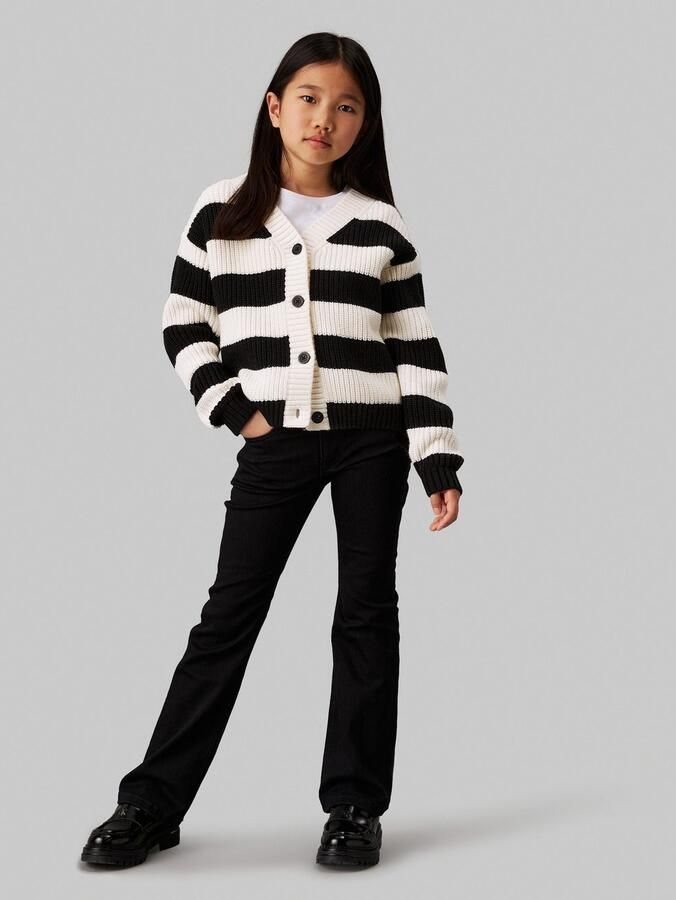 Calvin Klein Wijd uitlopende jeans Mr Flare Ess Black Str Denim voor kinderen tot 16 jaar en met logo-patch - Foto 4