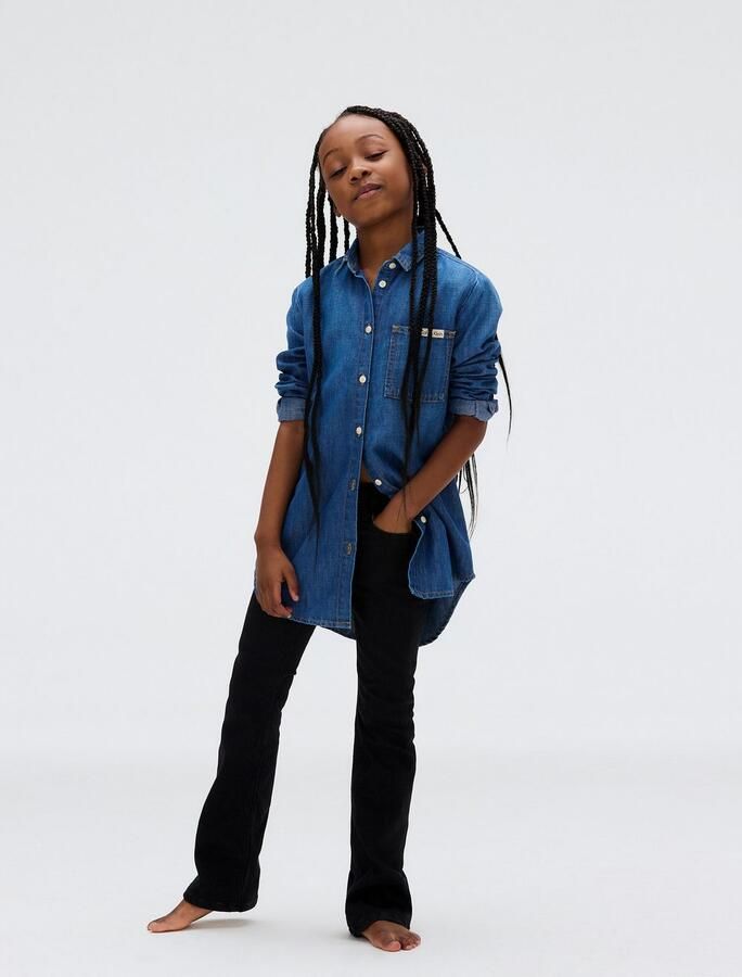 Calvin Klein Wijd uitlopende jeans Mr Flare Ess Black Str Denim voor kinderen tot 16 jaar en met logo-patch - Foto 2