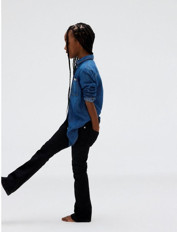 Calvin Klein Wijd uitlopende jeans Mr Flare Ess Black Str Denim voor kinderen tot 16 jaar en met logo-patch