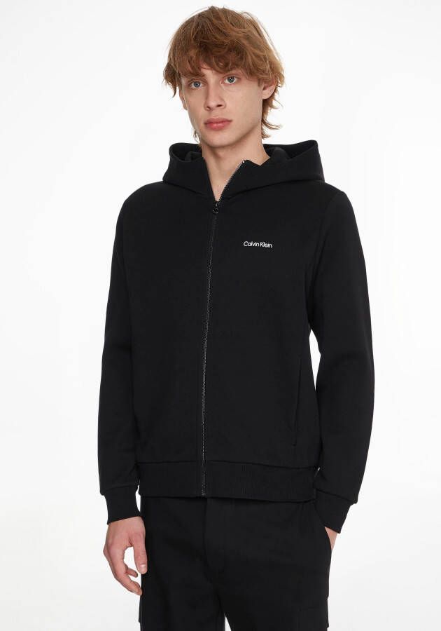 Calvin Klein Heren Sweatshirt met Ritssluiting en Logo Details Black Heren