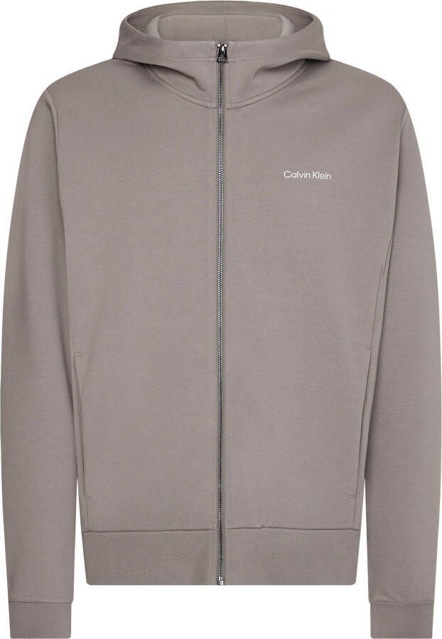 Calvin Klein Ritssluiting Sweatshirt Herfst Winter Mannen Effen Logo Gray Heren
