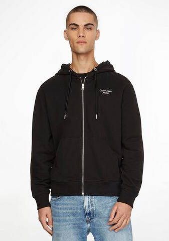 Calvin Klein Capuchonsweatvest STACKED LOGO ZIP TROUGH