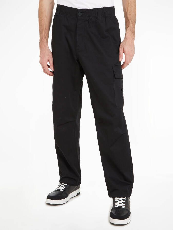 Calvin Klein Jeans Zwarte Cargo Broek met Gerecyclede Vezels Black Heren