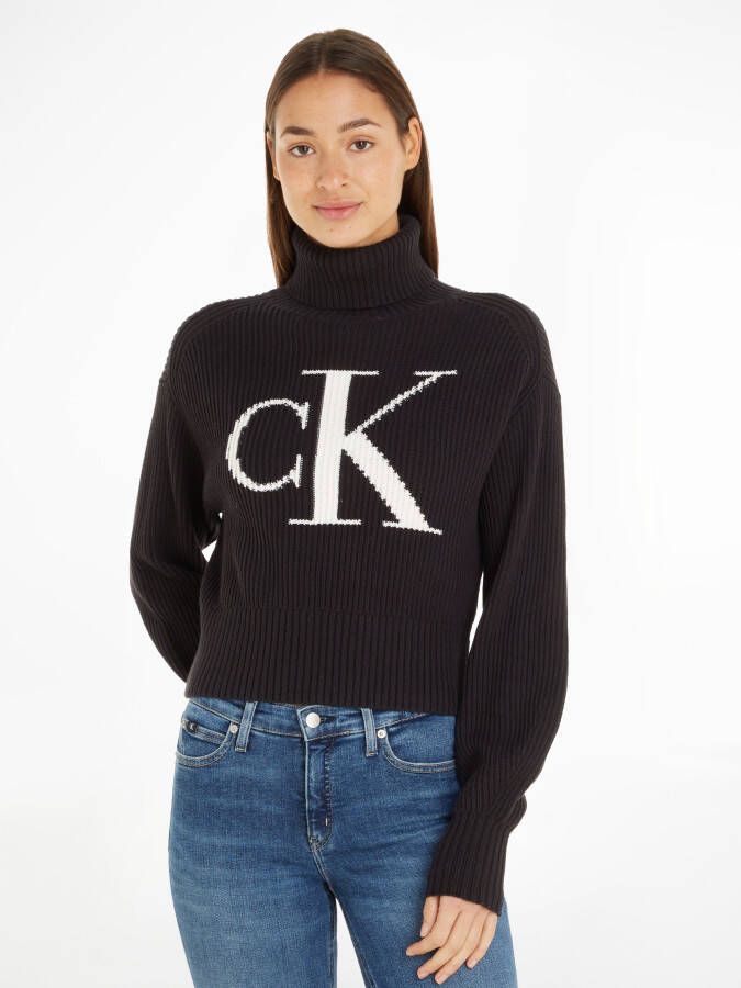 Calvin Klein Jeans Dames gebreide kleding zwart lange mouw Black Dames