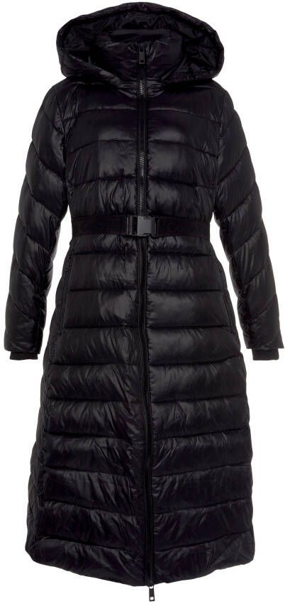 Calvin Klein Curve Doorgestikte jas ESS BELTED MAXI COAT INCLU