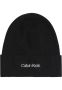 Calvin Klein Zwarte geborduurde logo beanie voor dames Black Dames - Thumbnail 1