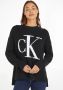 Calvin Klein Jeans Loose fit gebreide pullover van katoen met labeldetail - Thumbnail 2