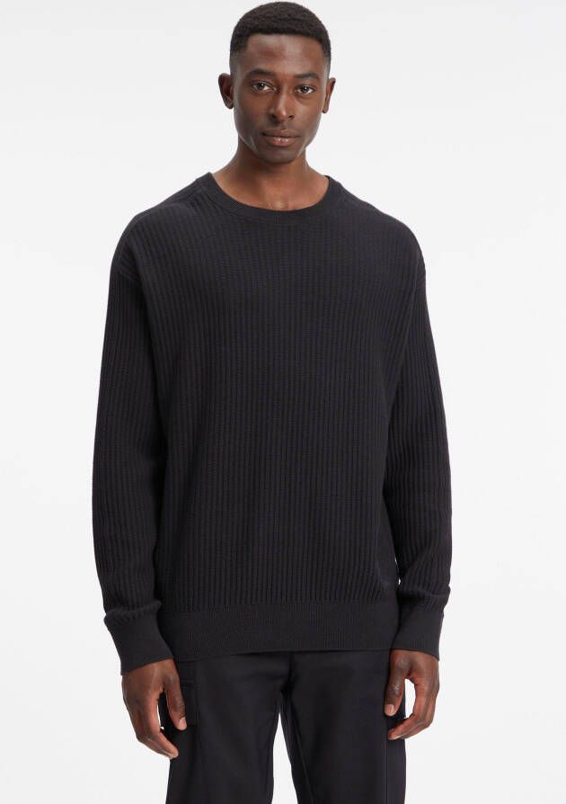 CK Calvin Klein Trui in riblook model 'REVERSED OTTOMAN TEXTURE'