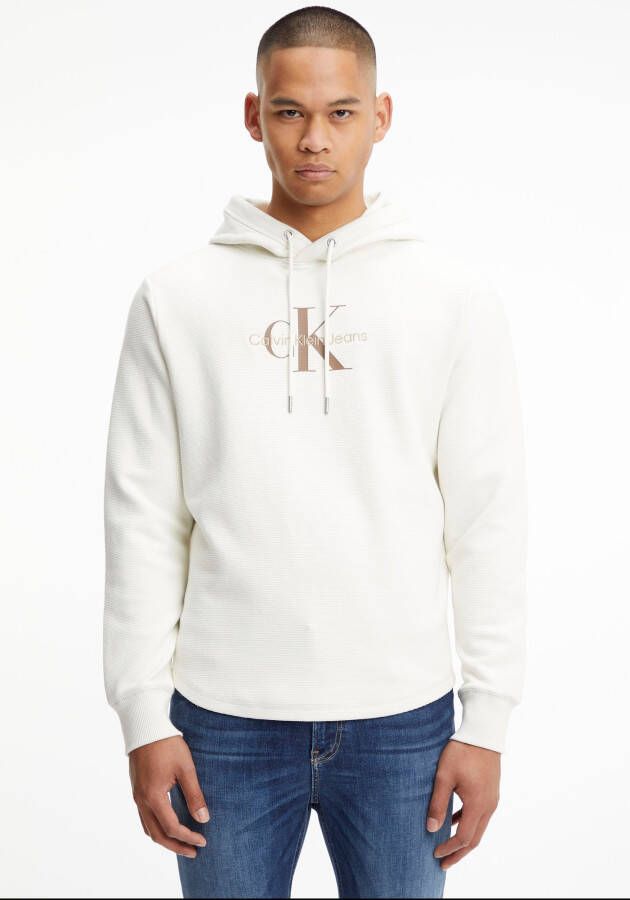 Calvin Klein Hoodie ARCHIVAL MONOLOGO WAFFLE HOODIE met een logo-opschrift op borsthoogte