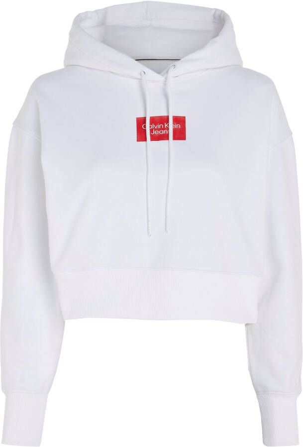 Calvin Klein Jeans Boxy fit hoodie met tunnelkoord
