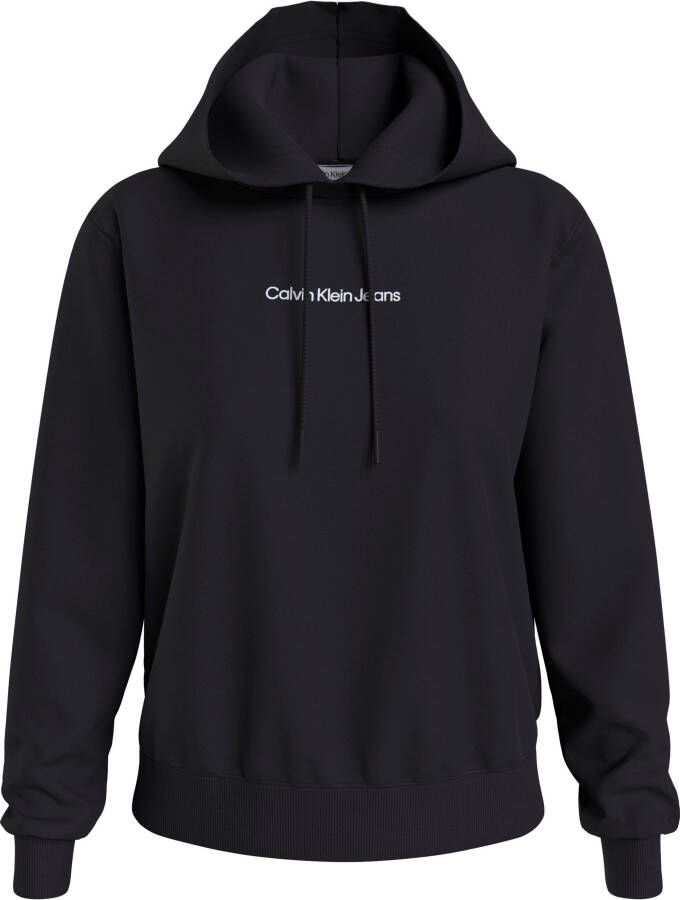 Calvin Klein Biologisch katoenen hoodie Stijlvolle dames sweatshirt Black Dames