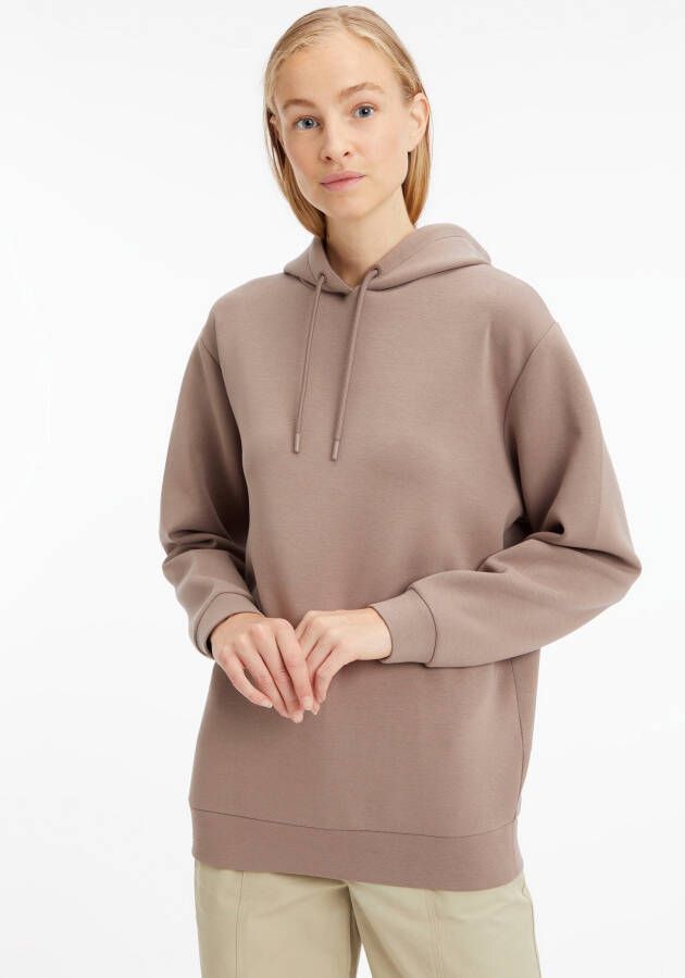 Calvin Klein Minimal Logo Scuba Hoodie voor Vrouwen Brown Dames