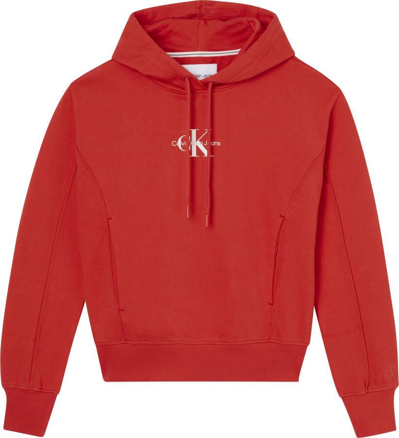 Calvin Klein Hoodie MONOGRAM LOGO HOODIE met micro logo-opschrift