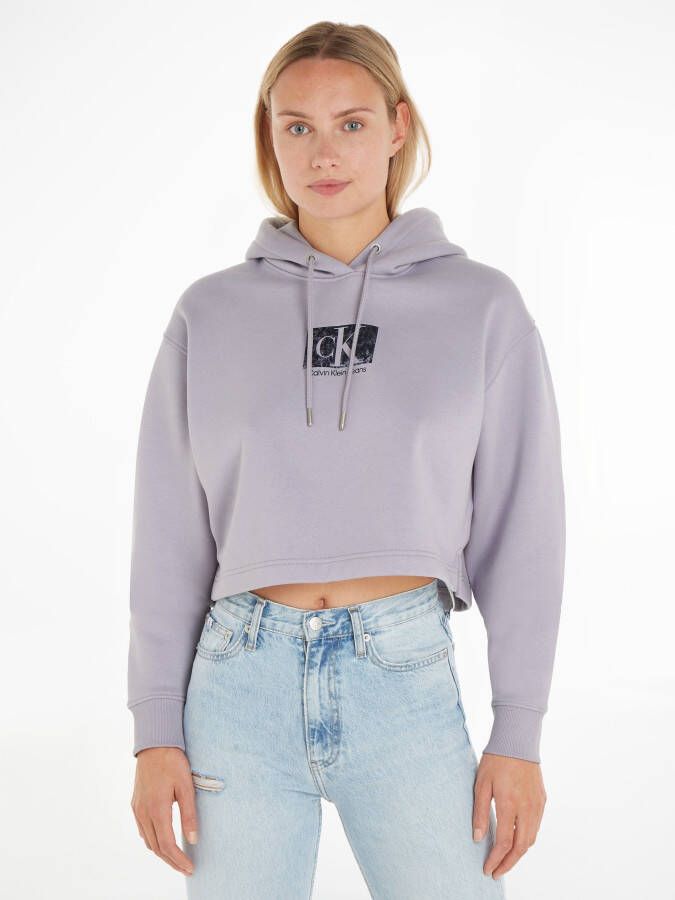 Calvin Klein Jeans Biologisch katoenen hoodie Purple Dames