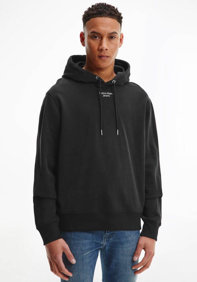 Calvin Klein Hoodie STACKED LOGO HOODIE met borduursel in ton sur ton op de mouw - Foto 3