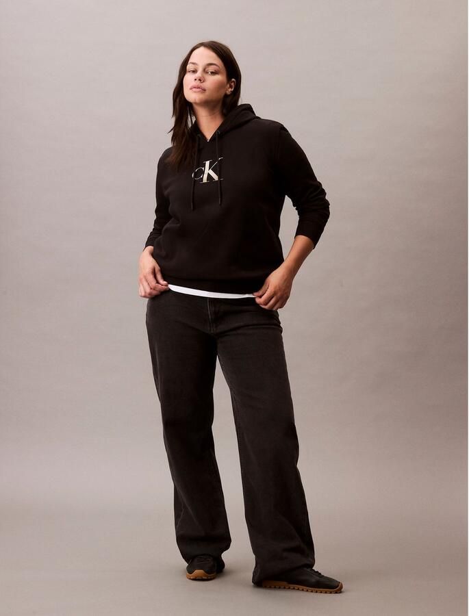 Calvin Klein Jeans Plus Hoodie PLUS GRADIENT CK HOODIE in grote maten print met kleurverloop - Foto 4