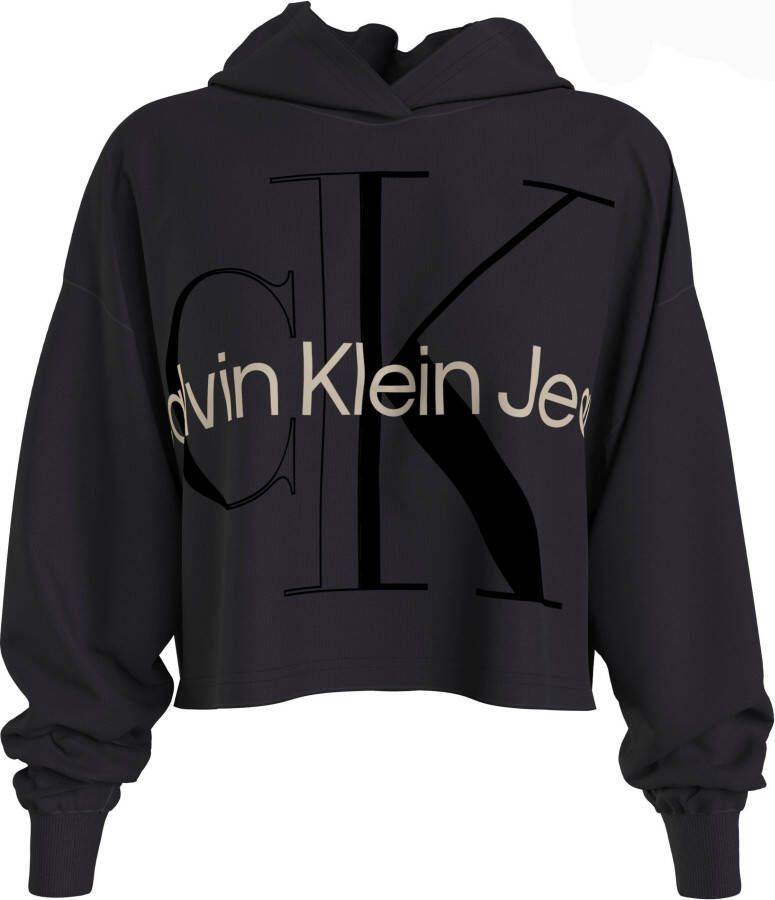 Calvin Klein Jeans Plus Hoodie PLUS GLOSSY MONOGRAM HOODIE met calvin klein jeans logoprint