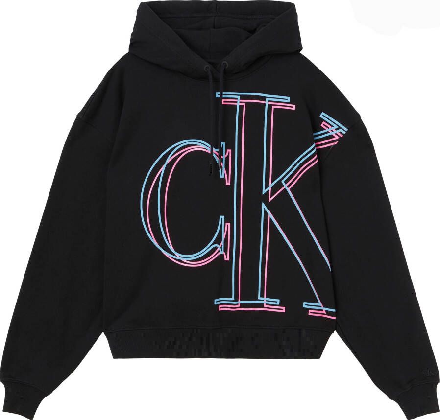 Calvin Klein Jeans Plus Hoodie PLUS ILLUMINATED CK HOODIE met calvin klein-logoprint