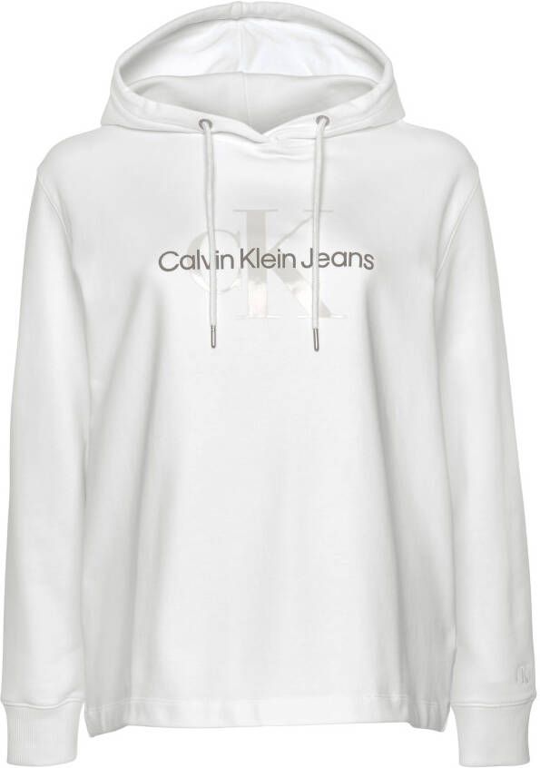Calvin Klein Jeans Plus Hoodie PLUS SEASONAL MONOGRAM HOODIE met grote calvin klein-logo-monogram & opschrift