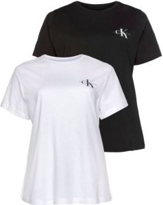 Calvin Klein Jeans Plus Shirt met ronde hals CORE MONOGRAM REGULAR TEE met calvin klein jeans logo-opschrift & monogram