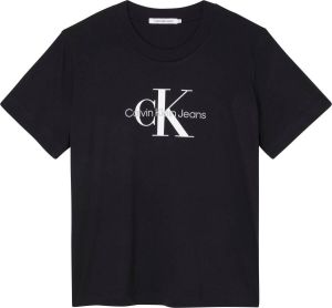Calvin Klein Jeans Plus Shirt met ronde hals PLUS CORE MONOGRAM REGULAR TEE met calvin klein-logo-opschrift & monogram