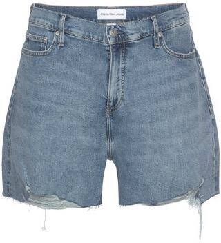Calvin Klein Jeans Plus Korte PLUS SIZE jeans met labelpatch van leer model 'Mom'
