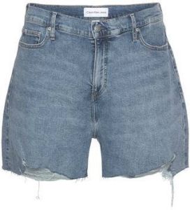 Calvin Klein Jeans Plus Korte PLUS SIZE jeans met labelpatch van leer model 'Mom'
