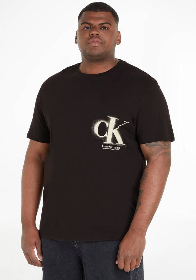 Calvin Klein Jeans Plus SIZE T-shirt met logoprint model 'SPRAY'