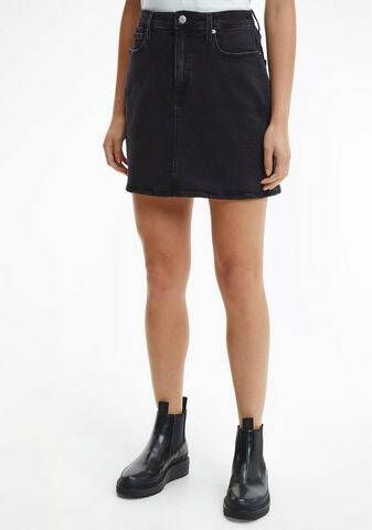 Calvin Klein Jeansrok met jean opschriften op het randdessin