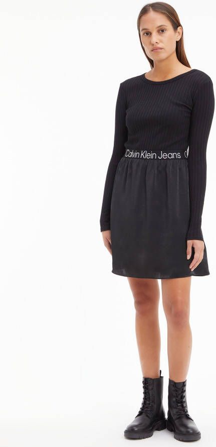 Calvin Klein Jeans Mini-jurk met logo in band model 'LOGO''