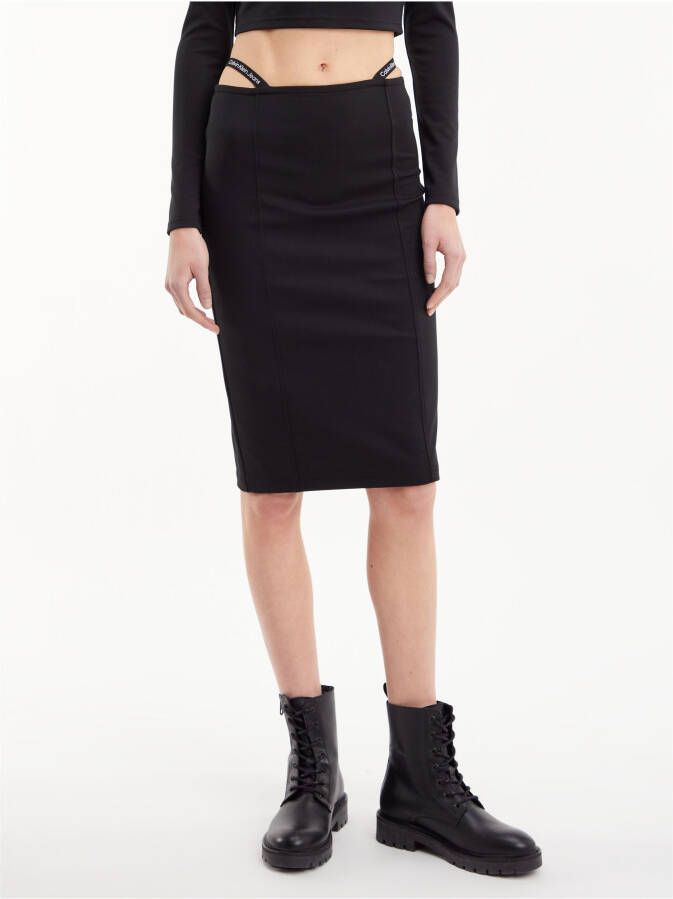 Calvin Klein Jerseyrok LOGO STRAPS MILANO LONG SLEEVE
