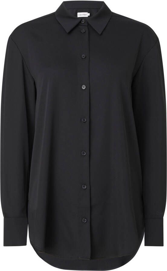 Calvin Klein Zwarte Damesoverhemd Stijlvolle Toevoeging aan je Garderobe Black Dames