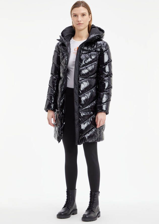 Calvin Klein Jeans Gewatteerd jack met labelprint model 'Quilt'