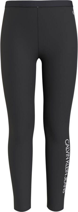 Calvin Klein Jeans legging met logo zwart wit Meisjes Stretchkatoen Logo 140 - Foto 4