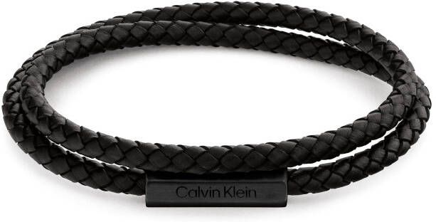 Calvin Klein Leren armband met zirkoon (synthetisch)