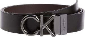 Calvin Klein Leren riem GS 2 BUCKLES 1 STRAP BELT SET met gestempeld logo (3 Set van 3)