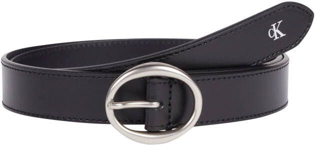 Calvin Klein Leren riem met ronde gesp