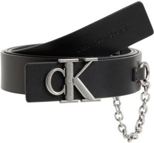 Calvin Klein Leren riem MONO HARDWARE LEA