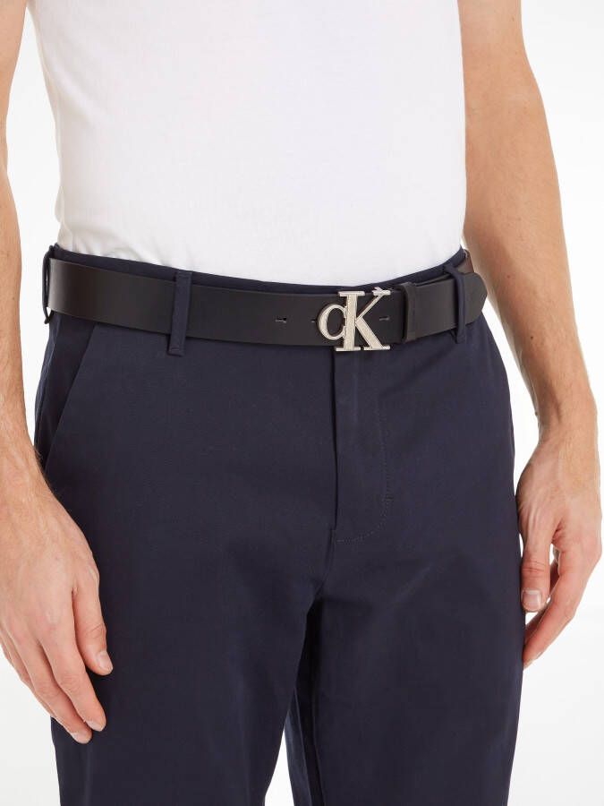 Calvin Klein Leren riem MONOGRAM HARDWARE 35MM