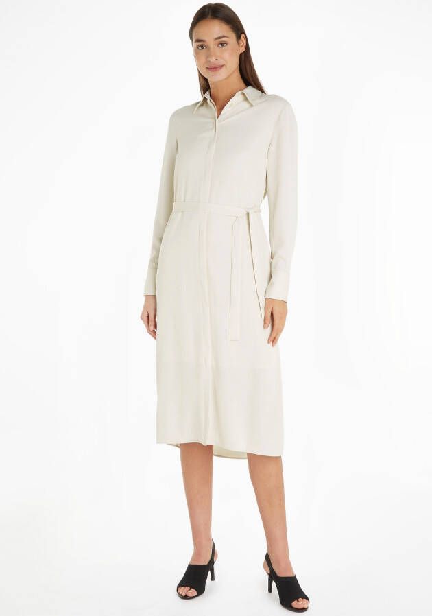 Calvin Klein Midi-jurk in midi-lengte (set 2-delig Met bindstrik)