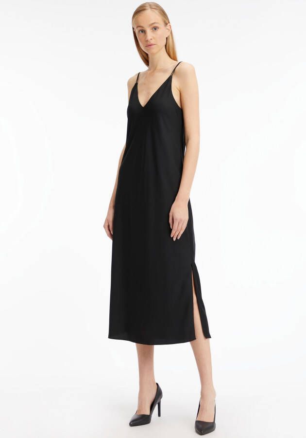 Calvin Klein Midi-jurk RECYCLED CDC MIDI SLIP DRESS met een diepe v-hals