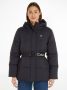 Calvin Klein Gewatteerde jas met riem en capuchon Black Dames - Thumbnail 1