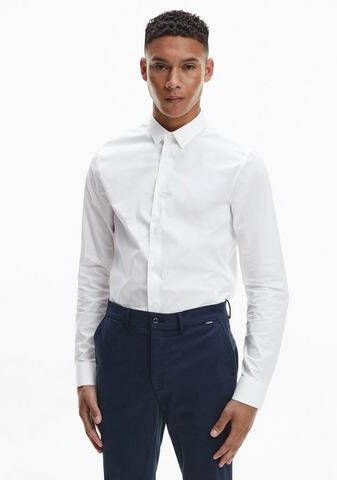 Calvin Klein Overhemd met lange mouwen CK CHEST LOGO SLIM STRETCH SHIRT