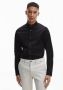 Calvin Klein Zwarte katoenen shirt slim fit Italiaanse kraag Black Heren - Thumbnail 2