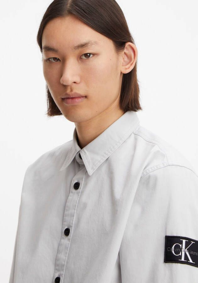 Calvin Klein Overhemd met lange mouwen MONOLOGO BADGE RELAXED SHIRT