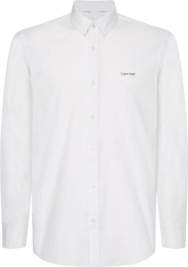 CK Calvin Klein Slim fit zakelijk overhemd met kentkraag model 'POPLIN'